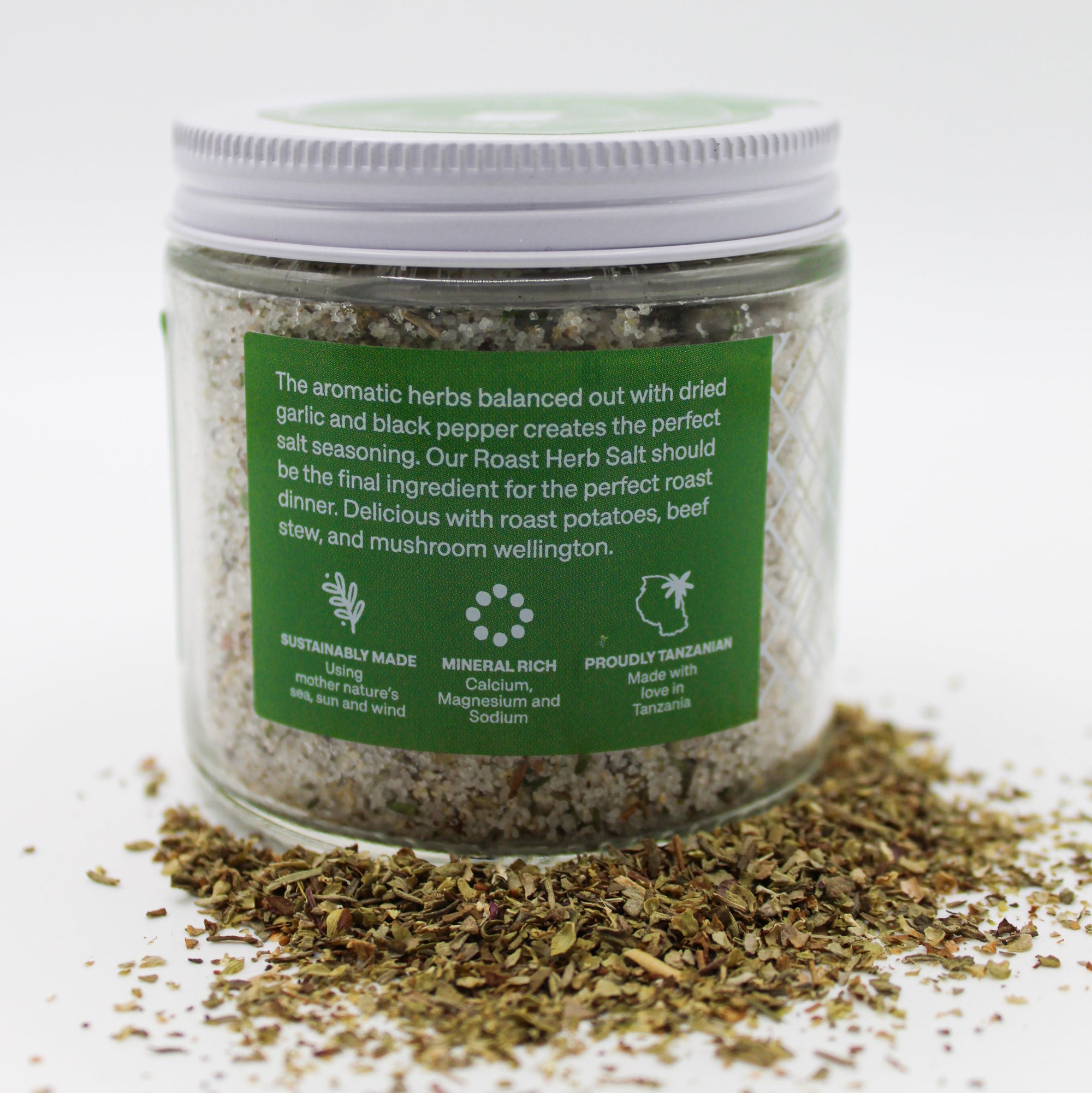 Roast Herb Salt Jar with Herbs